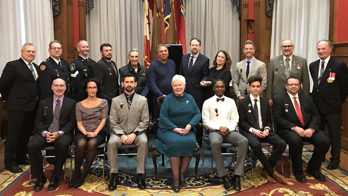 February 5 award winners_Rodney McAlpine back row, second in from the left.