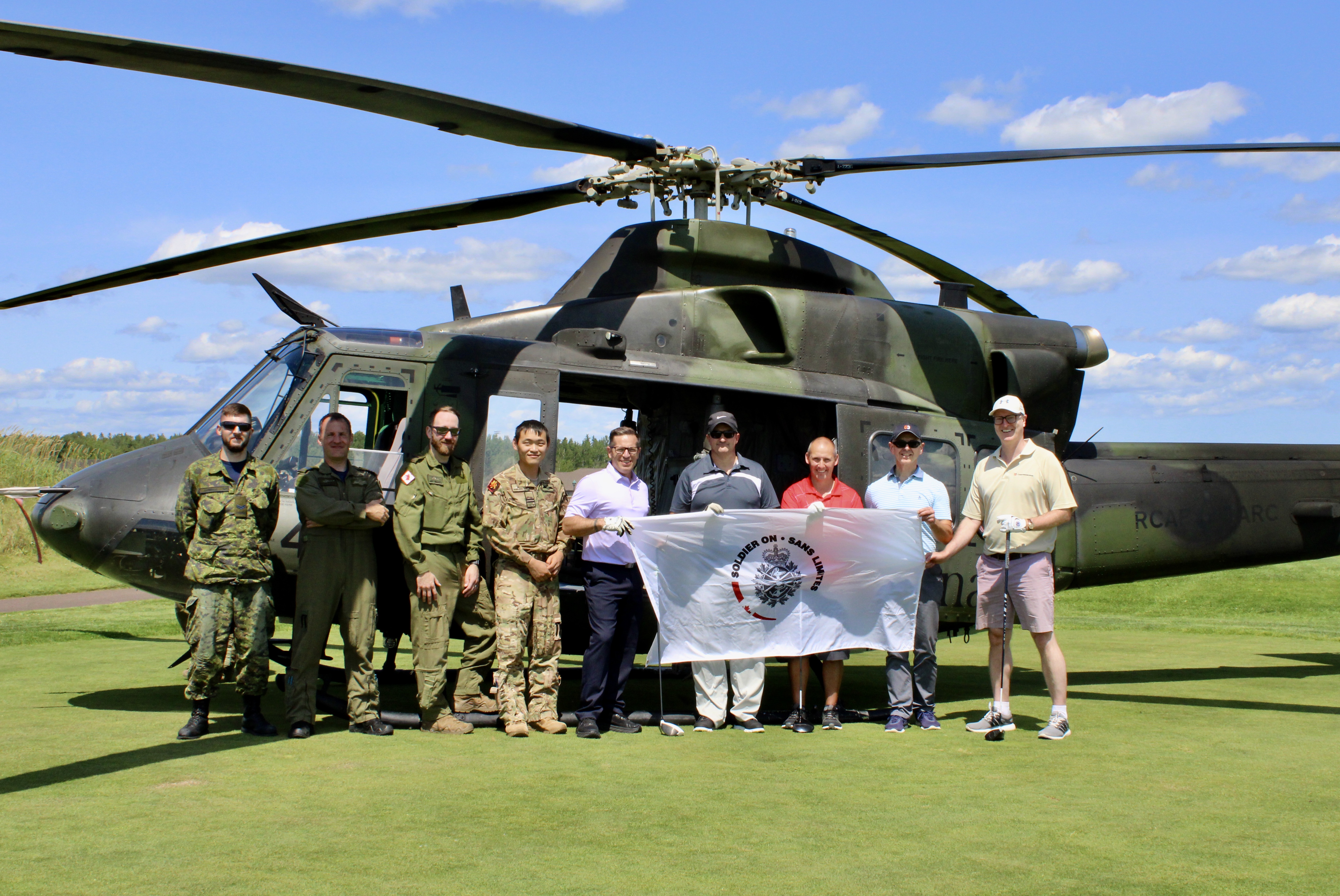 Helicopter group photo