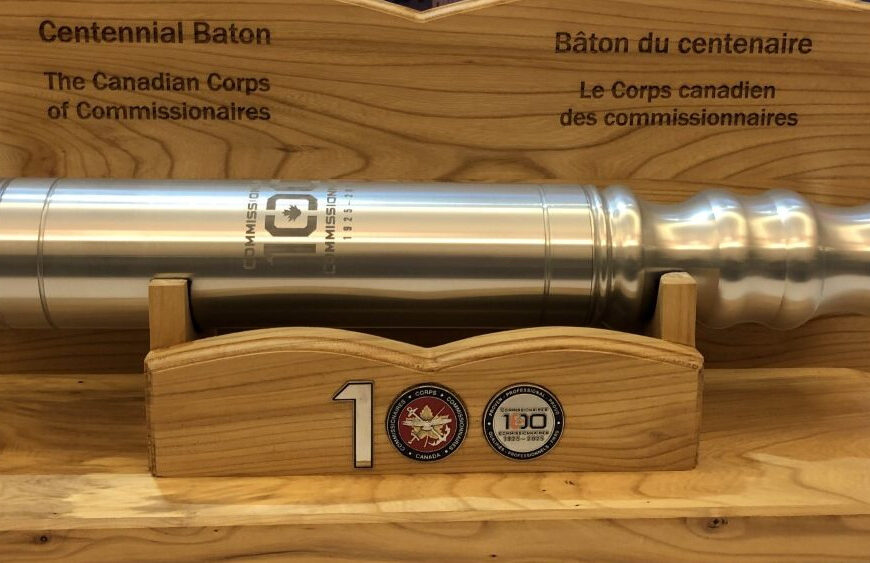 A Special Commissionaires Baton arrives in St. John’s, Newfoundland for Country-wide Tour