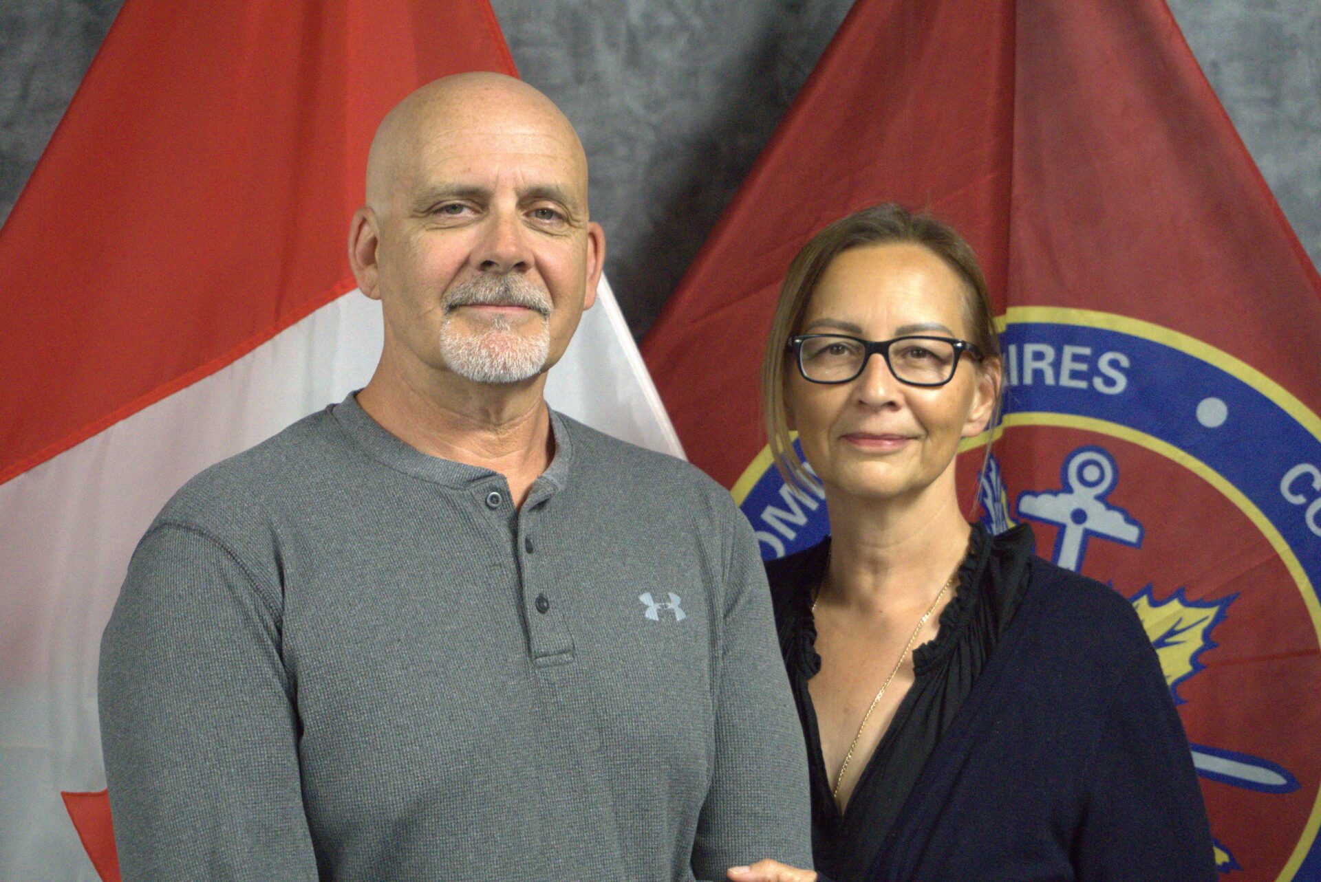 a picture of commissionaire Patricia McCallum and her husband, Sgt (Ret’d) Allan (Wayne) Cunningham