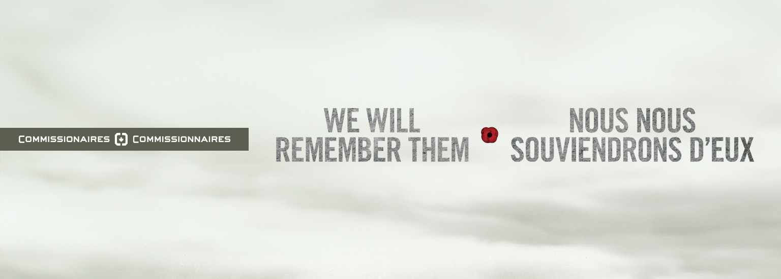 We will remember them. Nous nous souviendrons d'eux.