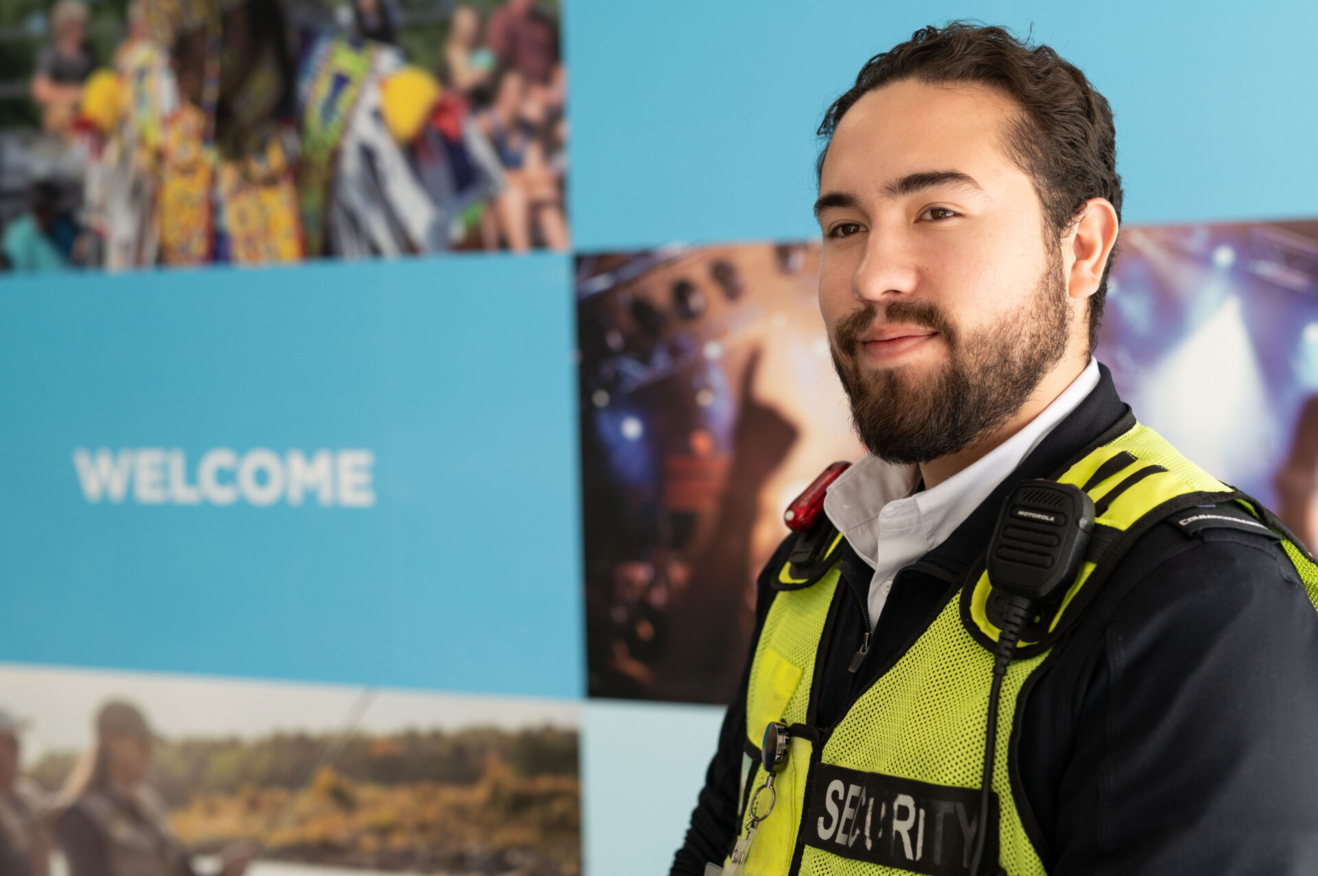Security officer working at an airport