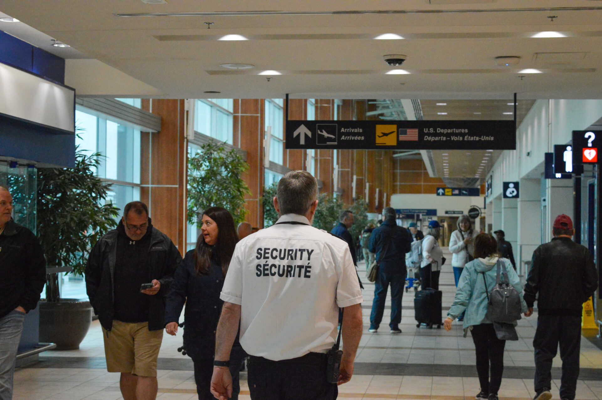 Security guard walking in Halifax Standfield Airpot